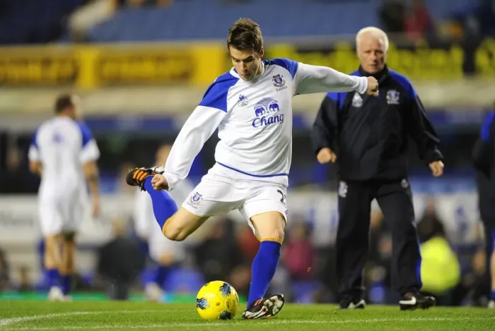 Framed Print : Seamus Coleman: Everton's Star Player Readies for Premier League Showdown against Swansea City at Goodison Park (21 December 2011)