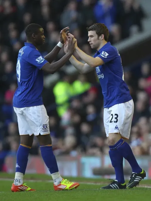 Framed Print : Seamus Coleman Replaces Magaye Gueye in FA Cup Fifth Round at Goodison Park