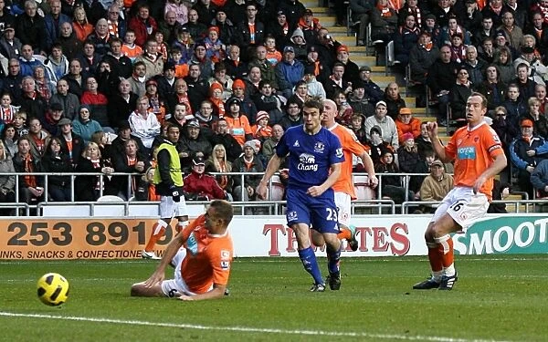 Seamus Coleman Scores Everton's Second Goal Against Blackpool in Premier League (Nov 2010)