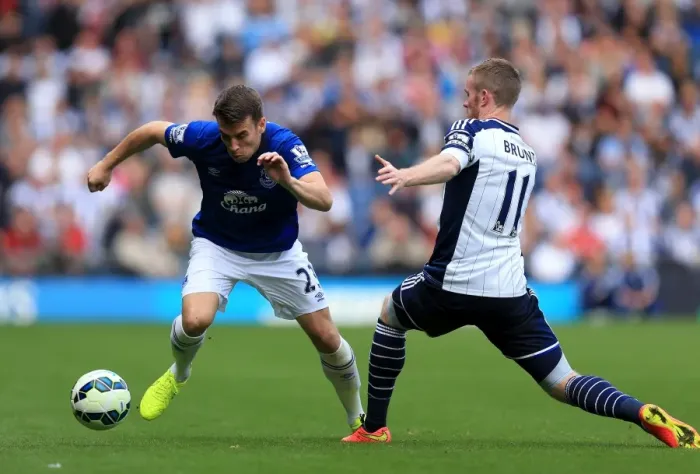 Framed Print : Seamus Coleman vs. Chris Brunt: A Fierce Rivalry Unfolds in Everton's Premier League Battle at West Bromwich Albion Framed Print : Seamus Coleman vs. Chris Brunt: A Fierce Rivalry Unfolds in Everton's Premier League Battle at West Bromwich Albion