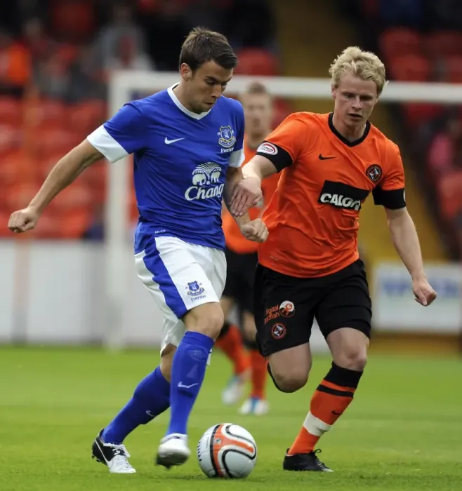 Framed Print : Seamus Coleman vs Gary Mackay-Steven: A Pre-Season Battle at Tannadice Park