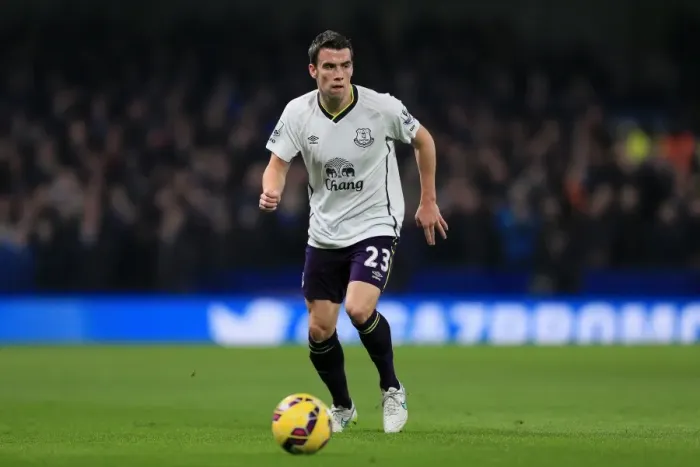 Framed Print : Seamus Coleman's Fierce Showdown: Everton vs. Chelsea at Stamford Bridge, Premier League Framed Print : Seamus Coleman's Fierce Showdown: Everton vs. Chelsea at Stamford Bridge, Premier League