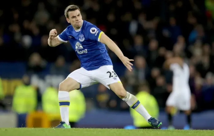 Framed Print : Seamus Coleman's Thriller: Everton Takes the Lead Against Swansea City Framed Print : Seamus Coleman's Thriller: Everton Takes the Lead Against Swansea City