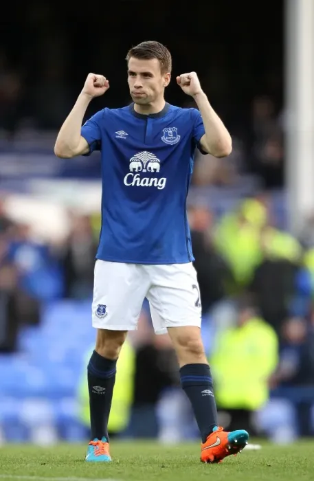 Framed Print : Seamus Coleman's Triumph: Everton's Victory over Aston Villa at Goodison Park
