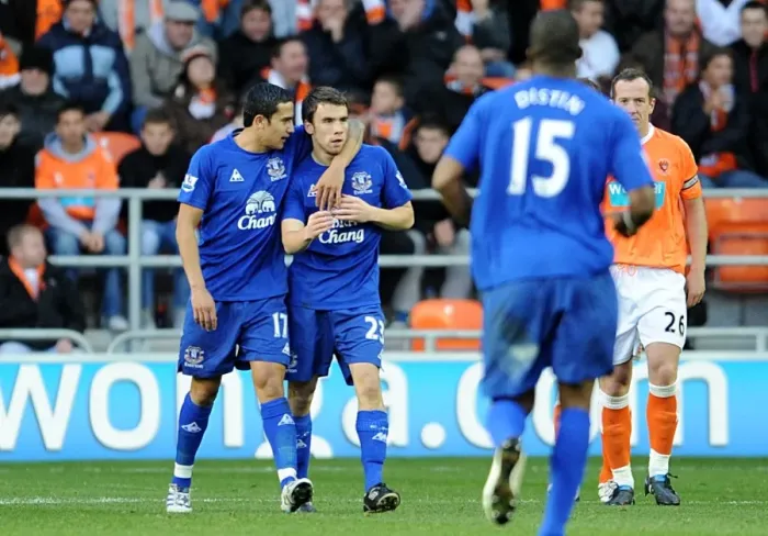 Framed Print : Soccer - Barclays Premier League - Blackpool v Everton - Bloomfield Road Framed Print : Soccer - Barclays Premier League - Blackpool v Everton - Bloomfield Road