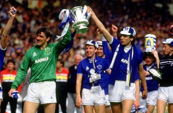 Southall and Sharp. Neville Southall and Graeme Sharp celebrate with the FA Cup