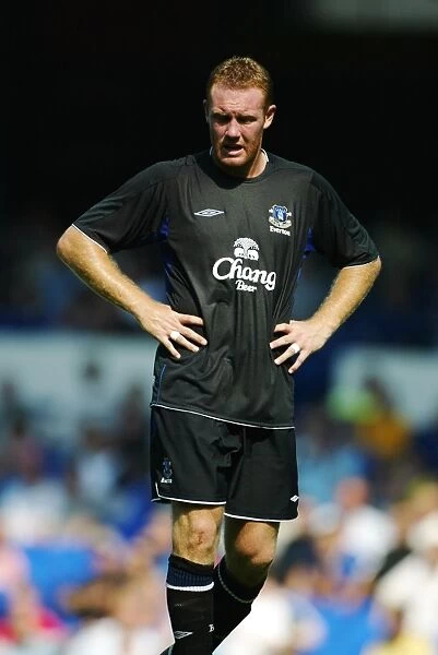 Steve Watson in Action for Everton against Real Sociedad, 2004: Pre-Season Friendly at Goodison Park