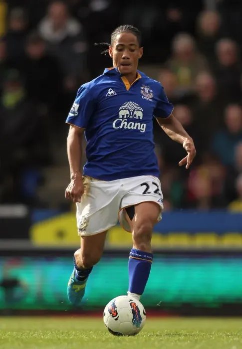 Framed Print : Steven Pienaar in Action for Everton against Norwich City (07 April 2012) Framed Print : Steven Pienaar in Action for Everton against Norwich City (07 April 2012)