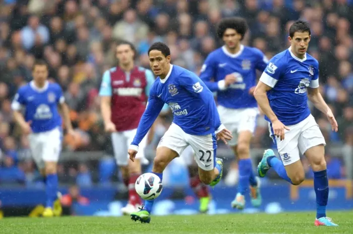 Framed Print : Steven Pienaar in Action: Everton's Victory over West Ham United (12-05-2013) Framed Print : Steven Pienaar in Action: Everton's Victory over West Ham United (12-05-2013)