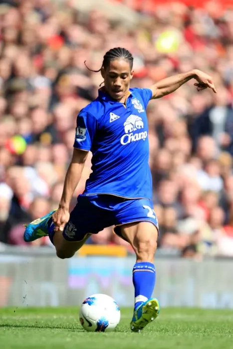 Framed Print : Steven Pienaar at Old Trafford: Everton's Battle Against Manchester United (22 April 2012) Framed Print : Steven Pienaar at Old Trafford: Everton's Battle Against Manchester United (22 April 2012)