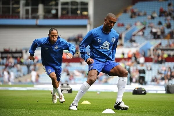 Steven Pienaar and Sylvain Distin Gear Up: Everton's Victory at Aston Villa (25-08-2012, Barclays Premier League)