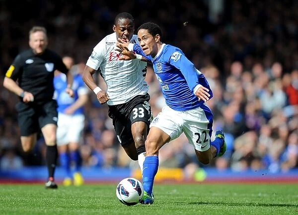 Steven Pienaar vs Eyong Enoh: A Battle for Ball Supremacy (Everton 1-0 Fulham, Goodison Park, Barclays Premier League, 2013)