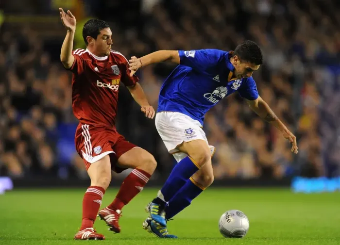 Framed Print : Stracqualursi vs. Dorrans: A Carling Cup Showdown at Goodison Park - Everton vs. West Bromwich Albion (September 21, 2011) Framed Print : Stracqualursi vs. Dorrans: A Carling Cup Showdown at Goodison Park - Everton vs. West Bromwich Albion (September 21, 2011)