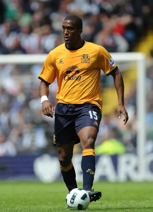 Framed Print : Sylvain Distin in Action: Everton vs. West Bromwich Albion, Barclays Premier League (14 May 2011) Framed Print : Sylvain Distin in Action: Everton vs. West Bromwich Albion, Barclays Premier League (14 May 2011)