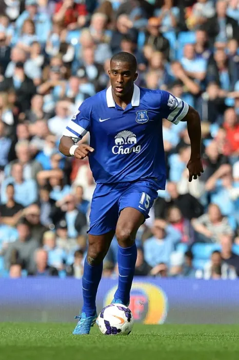Framed Print : Sylvain Distin at Etihad Stadium: Everton's Defensive Battle Against Manchester City (5-10-2013) Framed Print : Sylvain Distin at Etihad Stadium: Everton's Defensive Battle Against Manchester City (5-10-2013)
