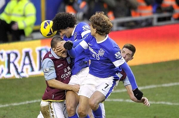 Thrilling 3-3 Draw: Fellaini's Last-Minute Header Saves Everton against Aston Villa (Barclays Premier League, 02-02-2013)