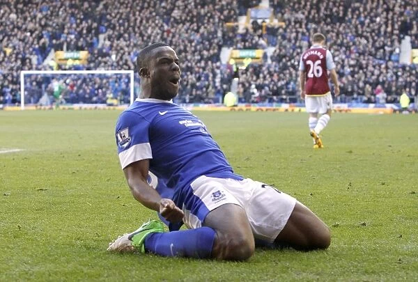 Thrilling 3-3 Draw: Victor Anichebe Scores Everton's Opener vs Aston Villa (Barclays Premier League, 02-02-2013)
