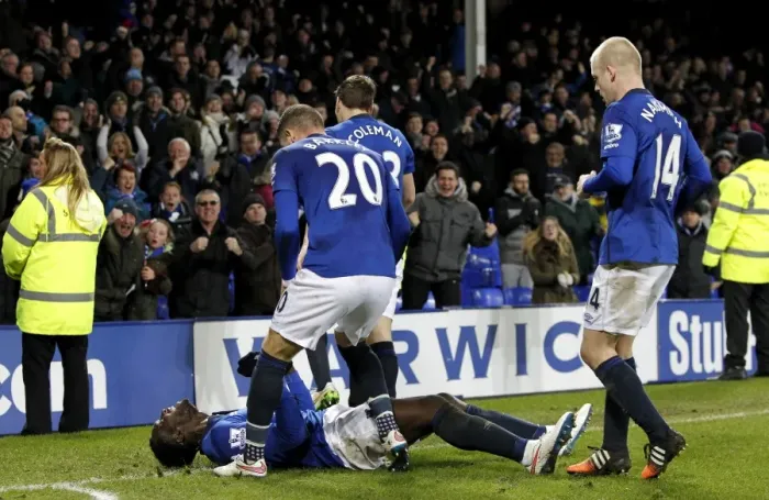 Framed Print : Thrilling FA Cup Goal: Romelu Lukaku's Euphoric Celebration for Everton vs. West Ham at Goodison Park Framed Print : Thrilling FA Cup Goal: Romelu Lukaku's Euphoric Celebration for Everton vs. West Ham at Goodison Park
