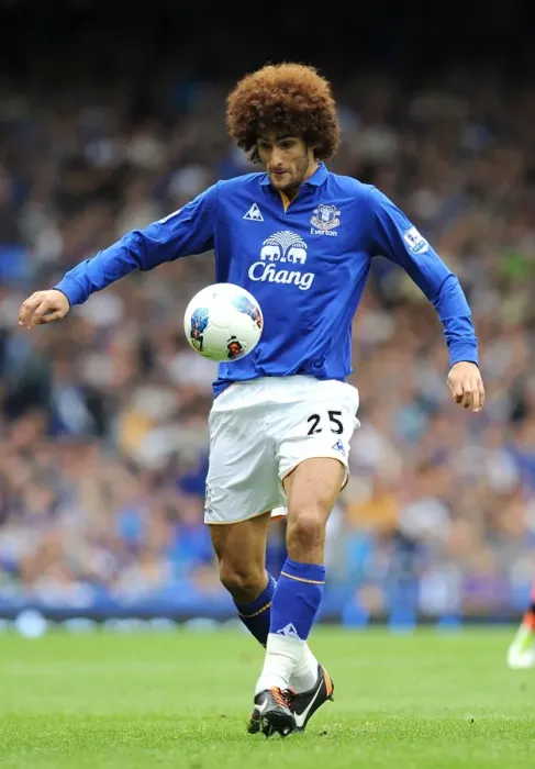Framed Print : Thunderous Performance: Marouane Fellaini's Unforgettable Game Against Queens Park Rangers (Everton, Premier League 2011)