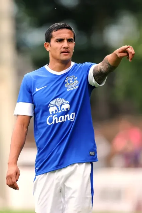 Framed Print : Tim Cahill at Fir Park: Everton's Pre-Season Battle Against Motherwell Framed Print : Tim Cahill at Fir Park: Everton's Pre-Season Battle Against Motherwell