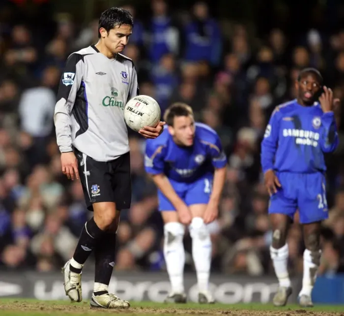 Framed Print : Tim Cahill Holds His Breath: FA Cup Replay Showdown Between Cahill and Mikel Arteta Framed Print : Tim Cahill Holds His Breath: FA Cup Replay Showdown Between Cahill and Mikel Arteta