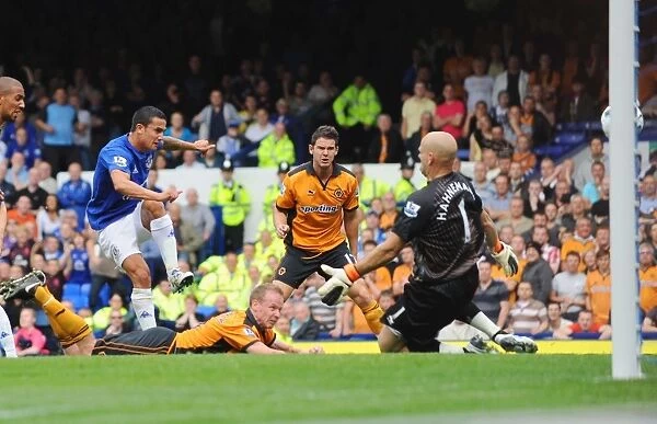 Tim Cahill Scores the First Goal: Everton vs. Wolverhampton Wanderers, Barclays Premier League, Goodison Park