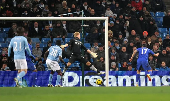 Framed Print : Tim Cahill Scores Opening Goal: Manchester City vs. Everton, Barclays Premier League (2010) Framed Print : Tim Cahill Scores Opening Goal: Manchester City vs. Everton, Barclays Premier League (2010)