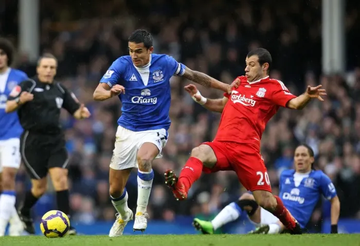 Framed Print : Tim Cahill vs Javier Mascherano: The Epic Battle at Goodison Park - Premier League Soccer Rivalry Framed Print : Tim Cahill vs Javier Mascherano: The Epic Battle at Goodison Park - Premier League Soccer Rivalry