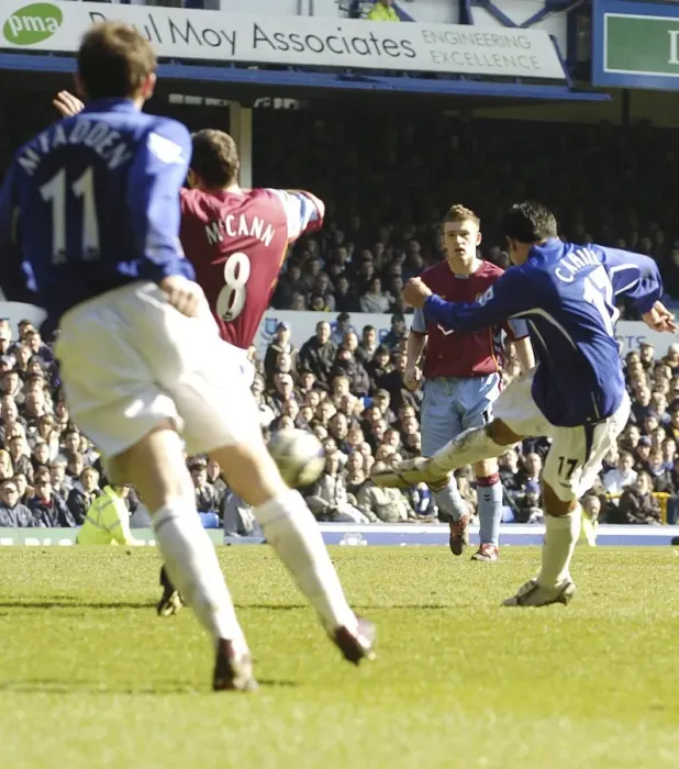 Framed Print : Tim Cahill's Brace: Everton's Game-Changing Fourth Goal Against Aston Villa Framed Print : Tim Cahill's Brace: Everton's Game-Changing Fourth Goal Against Aston Villa
