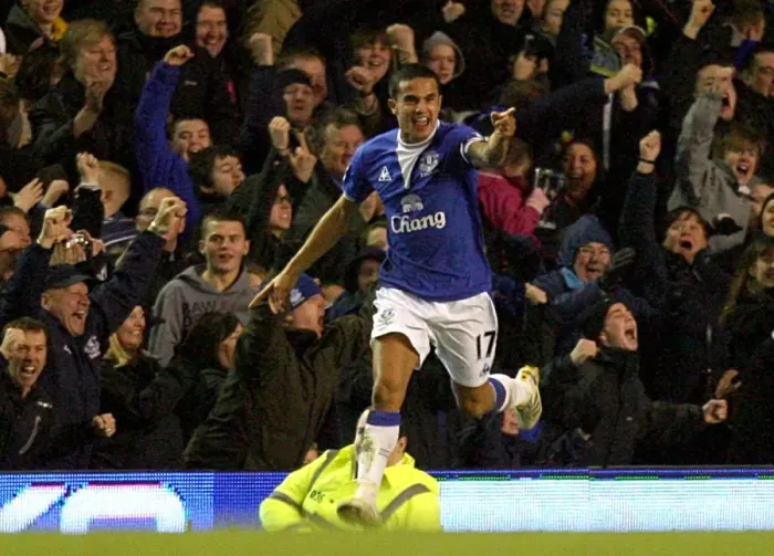 Framed Print : Tim Cahill's Double: Everton's Thrilling Victory over Tottenham Hotspur in the Barclays Premier League Framed Print : Tim Cahill's Double: Everton's Thrilling Victory over Tottenham Hotspur in the Barclays Premier League