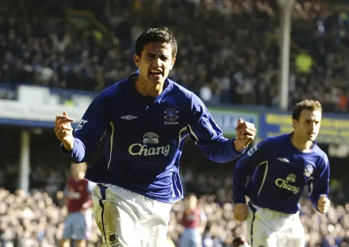 Framed Print : Tim Cahill's Euphoric Goal Celebration: Everton vs Aston Villa Framed Print : Tim Cahill's Euphoric Goal Celebration: Everton vs Aston Villa