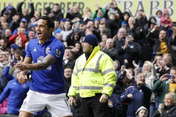 Framed Print : Tim Cahill's Four-Goal Onslaught: Everton's Triumph Over Fulham in the Barclays Premier League (28 April 2012, Goodison Park)
