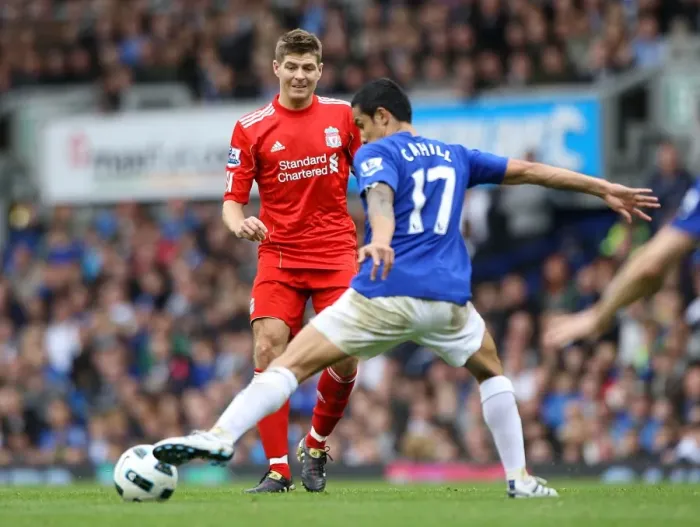 Framed Print : Tim Cahill's Game-Changing Interception: Everton vs. Liverpool - Barclays Premier League at Goodison Park Framed Print : Tim Cahill's Game-Changing Interception: Everton vs. Liverpool - Barclays Premier League at Goodison Park