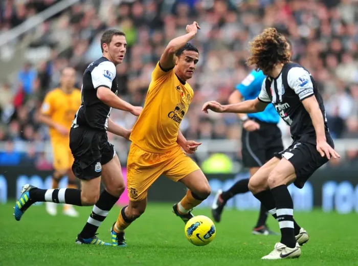 Framed Print : Tim Cahill's Thrilling Run: Everton vs. Newcastle United, Premier League (November 2011) Framed Print : Tim Cahill's Thrilling Run: Everton vs. Newcastle United, Premier League (November 2011)