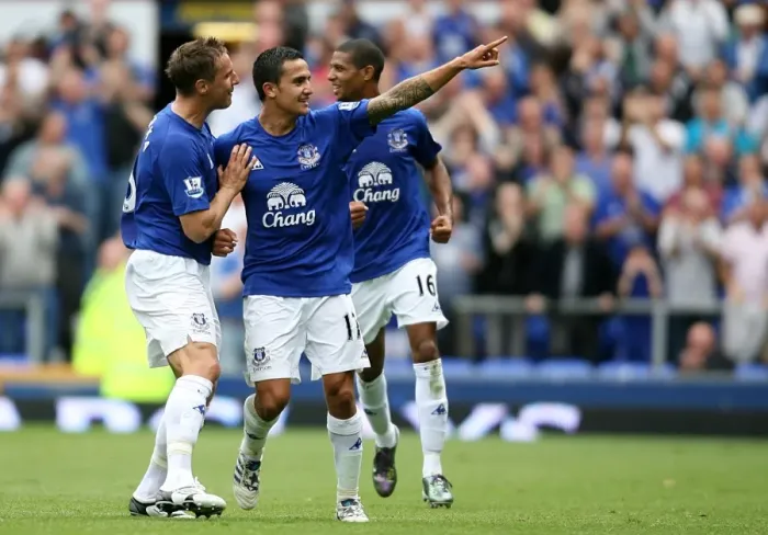 Framed Print : Tim Cahill's Thunderbolt: Everton's Historic First Goal in Premier League Debut Against Wolverhampton Wanderers Framed Print : Tim Cahill's Thunderbolt: Everton's Historic First Goal in Premier League Debut Against Wolverhampton Wanderers
