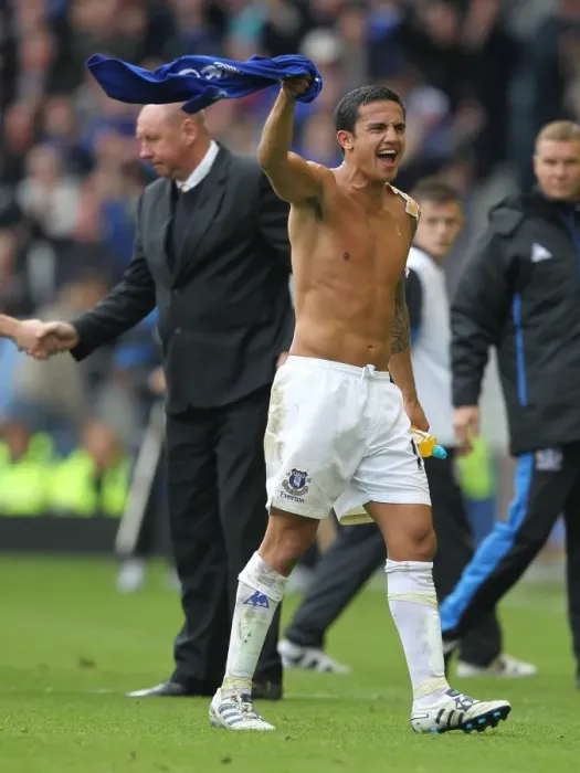 Framed Print : Tim Cahill's Triumph: Everton's Victory Over Liverpool at Goodison Park - Premier League Soccer Framed Print : Tim Cahill's Triumph: Everton's Victory Over Liverpool at Goodison Park - Premier League Soccer