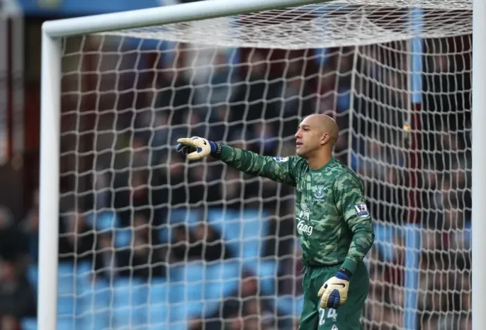 Framed Print : Tim Howard in Action: Everton vs. Aston Villa, Premier League Showdown (14 January 2012) Framed Print : Tim Howard in Action: Everton vs. Aston Villa, Premier League Showdown (14 January 2012)