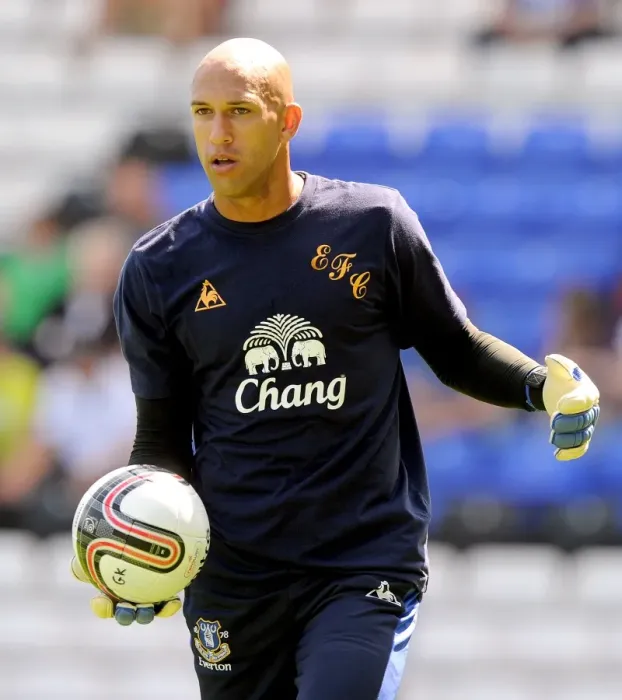 Framed Print : Tim Howard in Action: Everton vs Birmingham City (30 July 2011)