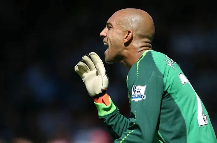 Framed Print : Tim Howard in Action: Everton vs. Blackburn Rovers, Premier League Clash at Ewood Park (2010) Framed Print : Tim Howard in Action: Everton vs. Blackburn Rovers, Premier League Clash at Ewood Park (2010)