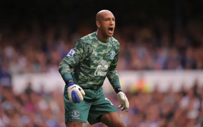 Framed Print : Tim Howard in Action: Everton vs. Queens Park Rangers, Barclays Premier League (2011) Framed Print : Tim Howard in Action: Everton vs. Queens Park Rangers, Barclays Premier League (2011)