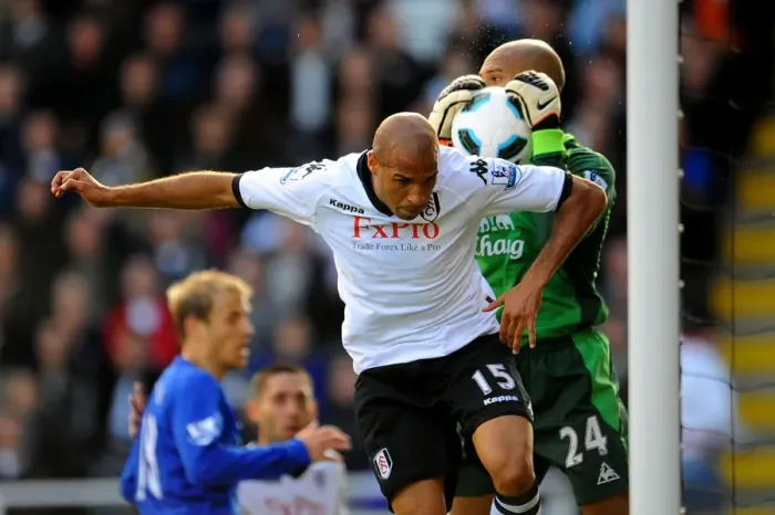 Framed Print : Tim Howard vs. Diomansy Kamara: A Goal-line Battle - Everton vs. Fulham, Barclays Premier League (September 25, 2010) Framed Print : Tim Howard vs. Diomansy Kamara: A Goal-line Battle - Everton vs. Fulham, Barclays Premier League (September 25, 2010)