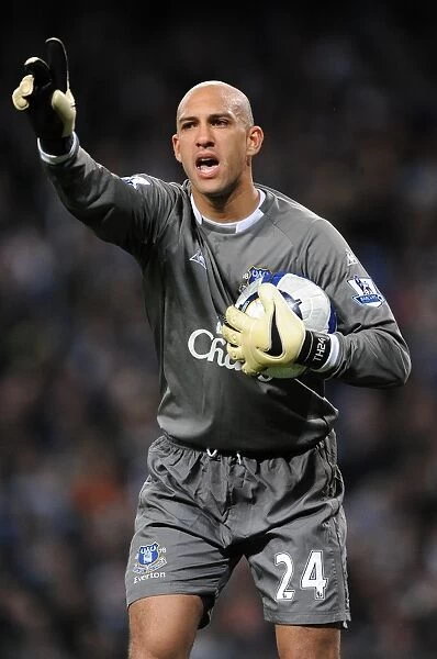 Tim Howard's Defiant Stand: Everton vs. Manchester City at the City of Manchester Stadium (Premier League Soccer)
