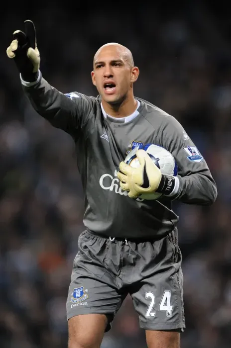 Framed Print : Tim Howard's Defiant Stand: Everton vs. Manchester City at the City of Manchester Stadium (Premier League Soccer) Framed Print : Tim Howard's Defiant Stand: Everton vs. Manchester City at the City of Manchester Stadium (Premier League Soccer)