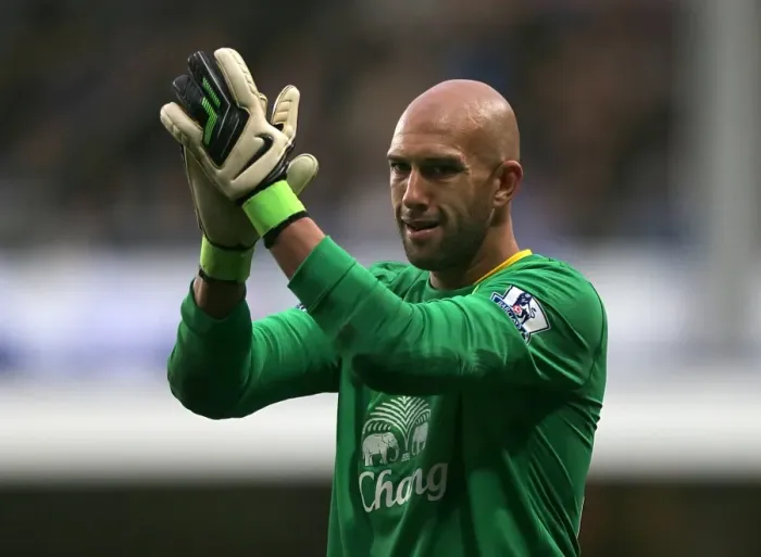 Framed Print : Tim Howard's Determined Stand: Everton vs. Queens Park Rangers (1-1)
