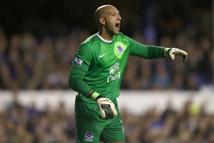 Framed Print : Tim Howard's Epic Performance: Thrilling 2-2 Draw at Goodison Park - Everton vs Newcastle United (September 17, 2012)