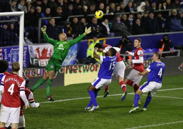 Framed Print : Tim Howard's Spectacular Save: Everton vs. Arsenal, Barclays Premier League (1-1) - Goodison Park, November 2012 Framed Print : Tim Howard's Spectacular Save: Everton vs. Arsenal, Barclays Premier League (1-1) - Goodison Park, November 2012
