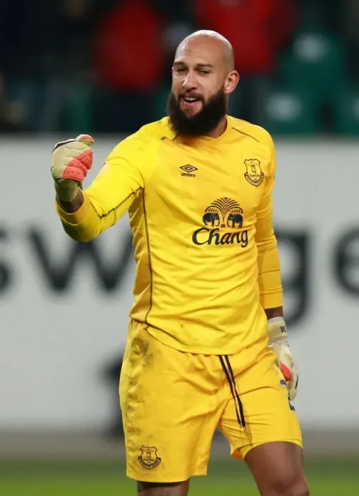 Framed Print : Tim Howard's Triumphant Europa League Victory Celebration: Everton vs. VfL Wolfsburg Framed Print : Tim Howard's Triumphant Europa League Victory Celebration: Everton vs. VfL Wolfsburg