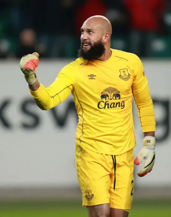 Framed Print : Tim Howard's Triumphant Victory Dance: Everton's Europa League Glory over VfL Wolfsburg Framed Print : Tim Howard's Triumphant Victory Dance: Everton's Europa League Glory over VfL Wolfsburg