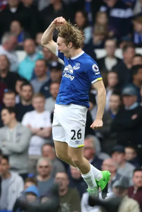 Framed Print : Tom Davies Scores the Opener: Everton's Victory Moment vs Leicester City at Goodison Park, Premier League Framed Print : Tom Davies Scores the Opener: Everton's Victory Moment vs Leicester City at Goodison Park, Premier League