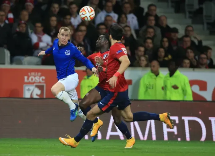 Framed Print : Tony Hibbert in Action: Everton vs. Lille OSC, UEFA Europa League Group H Framed Print : Tony Hibbert in Action: Everton vs. Lille OSC, UEFA Europa League Group H